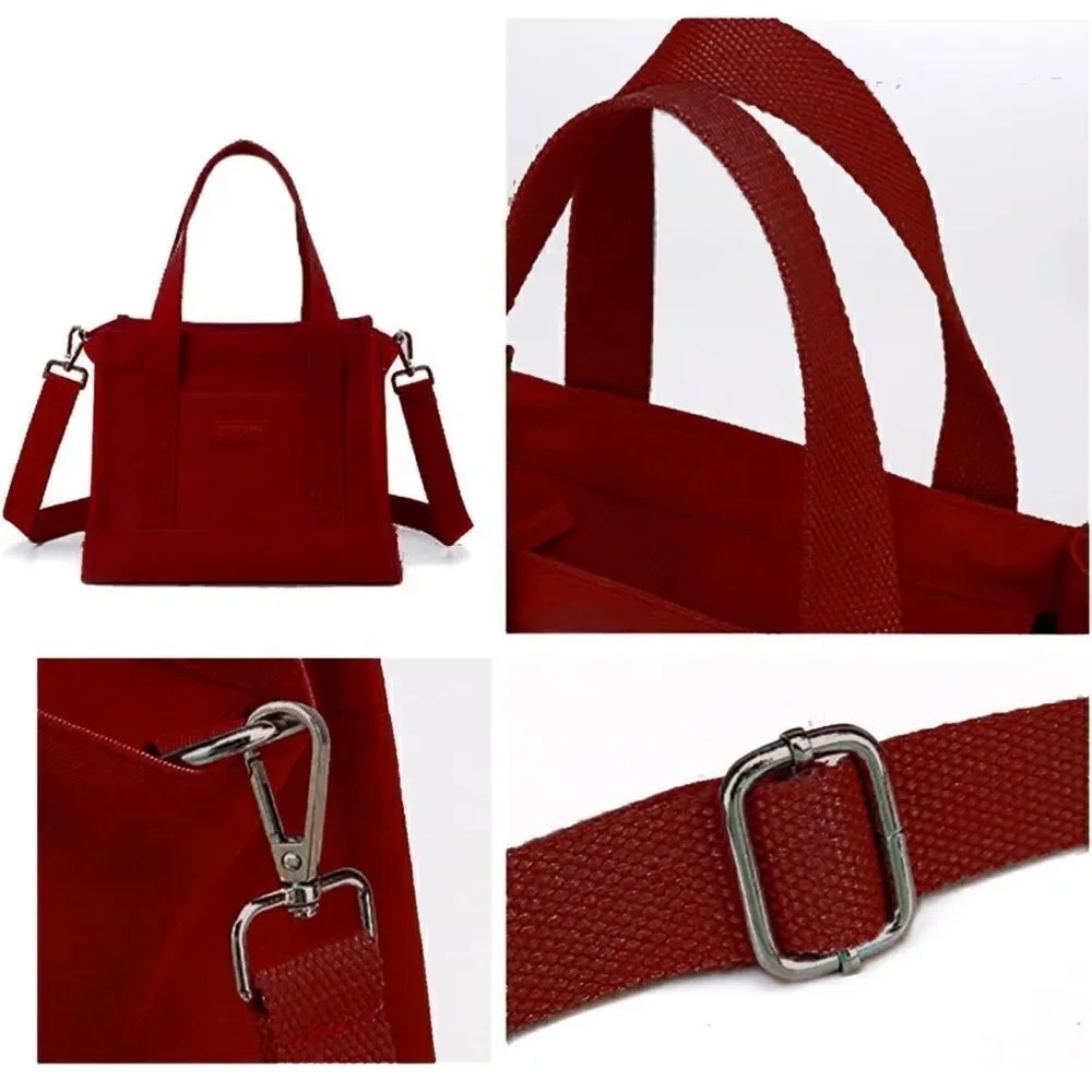Mini Canvas Tote Purse - Picture 3 of 5